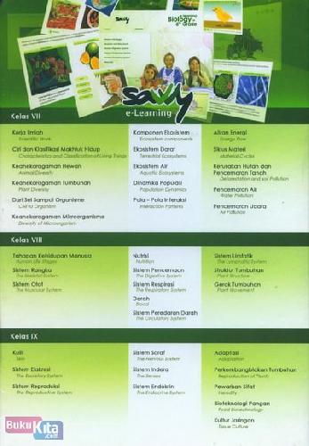 Cover Belakang Buku Savvy Biology for 7th Grade (CD Version)
