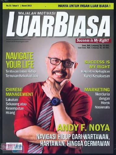 Cover Buku Majalah Motivasi Luar Biasa no. 51 - Maret 2013