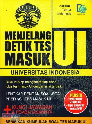 Cover Buku Menjelang Detik Tes Masuk Universitas Indonesia