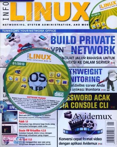 Cover Buku Majalah Info Linux dengan CD Edisi 01 - 2013
