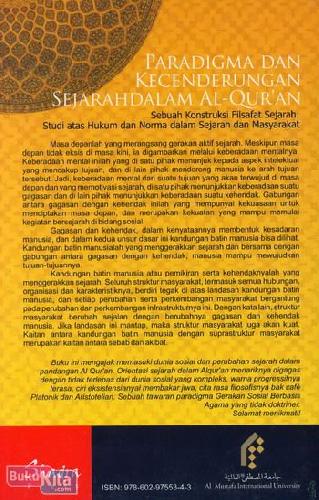 Cover Belakang Buku Paradigma dan Kecenderungan Sejarah Dalam Al-Quran