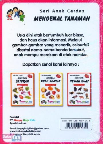 Cover Belakang Buku Seri Anak Cerdas Mengenal Tanaman