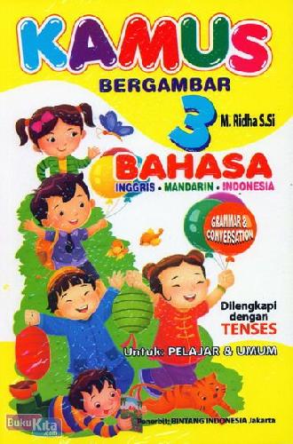 Cover Buku Kamus Bergambar 3 Bahasa Inggris Mandarin Indonesia