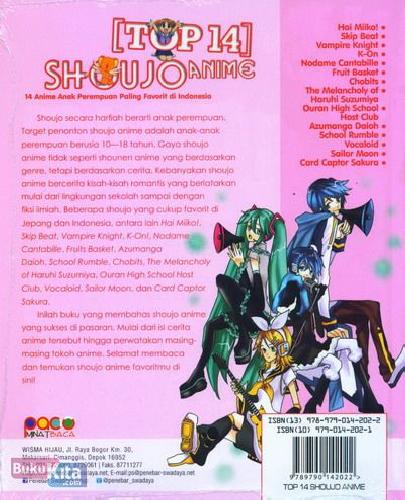 Cover Belakang Buku Top 14 Shoujo Anime