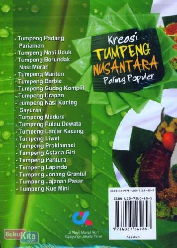 Cover Belakang Buku Kreasi Tumpeng Nusantara Paling Populer (Full Color)