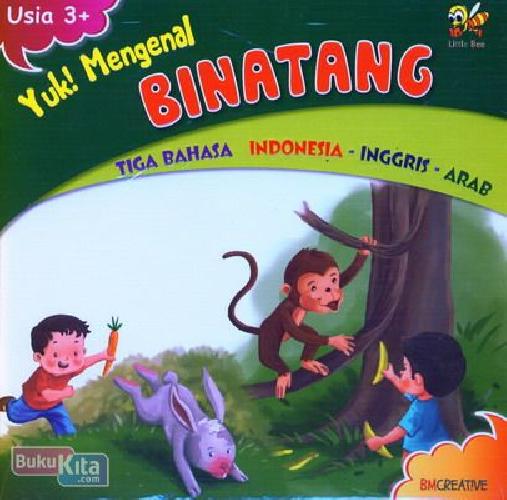 Cover Buku Yuk Mengenal Binatang (Tiga Bahasa Indonesia-Inggris-Arab)
