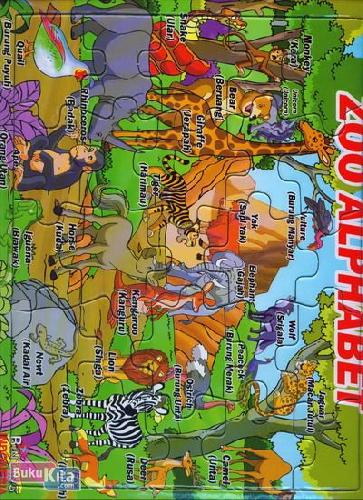 Cover Buku Puzzle Besar : Zoo Alphabet