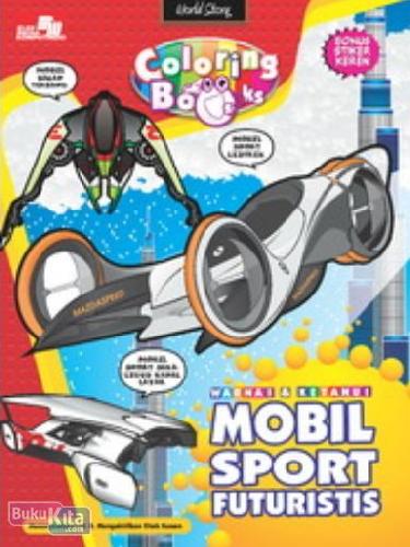 Cover Buku Coloring Book - Mobil Sport Futuristis