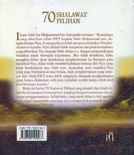 Cover Belakang Buku 70 Shalawat Pilihan