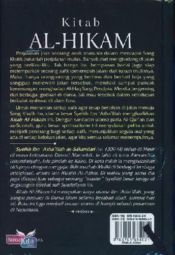 Cover Belakang Buku Kitab Al-Hikam - Petuah-Petuah Agung Sang Guru