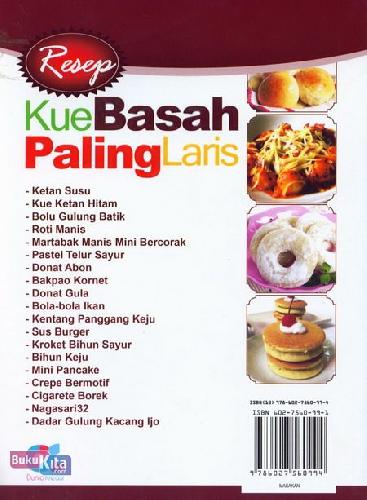 Cover Belakang Buku Resep Kue Basah Paling Laris (full color)