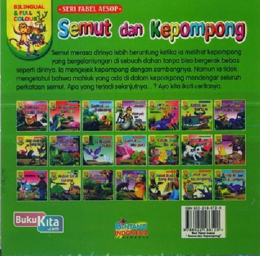 Cover Belakang Buku Semut dan Kepompong (Bilingual & full colour)