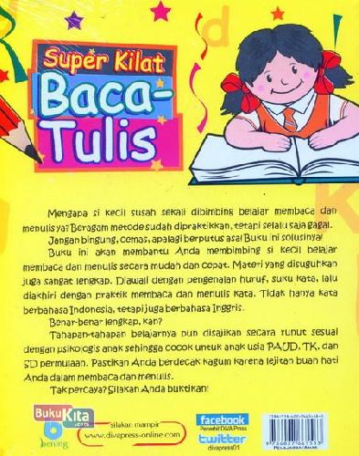 Cover Belakang Buku Super Kilat Baca-Tulis (Full Color Edition)