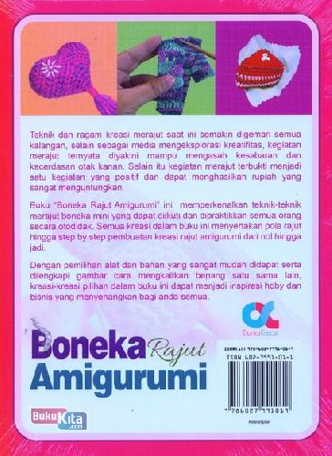 Cover Belakang Buku Boneka Rajut Amigurumi untuk Hobi dan Bisnis (full color)