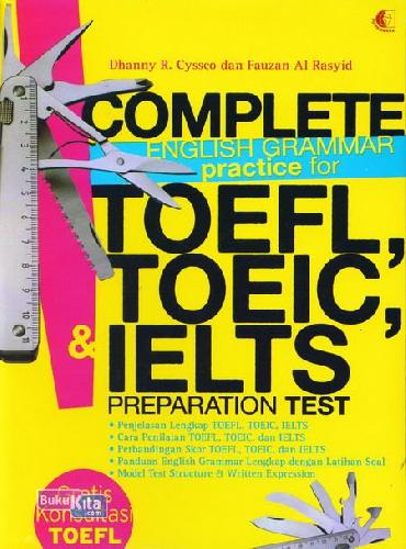 Cover Buku Complete English Grammar Practice for TOEFL, TOEIC, IELTS