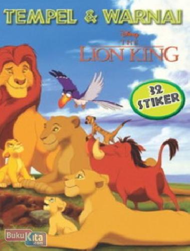 Cover Buku Tempel dan Warnai Lion King