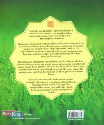 Cover Belakang Buku Desain Taman Islami