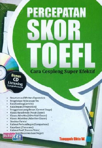 Cover Buku Percepatan Skor TOEFL