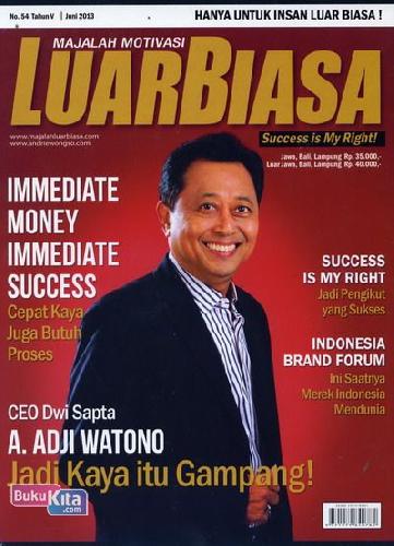 Cover Buku Majalah Motivasi Luar Biasa no 54 - Juni 2013