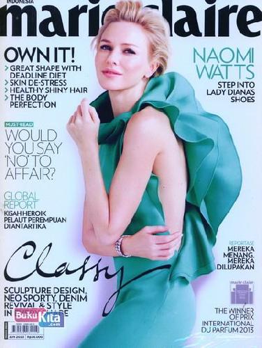 Cover Buku Majalah Marie Claire Indonesia Edisi 39 - Juni 2013 REG