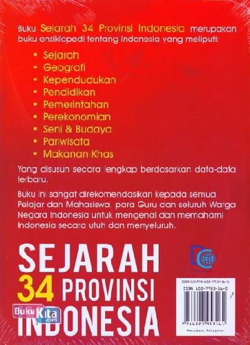 Cover Belakang Buku Sejarah 34 Provinsi Indonesia