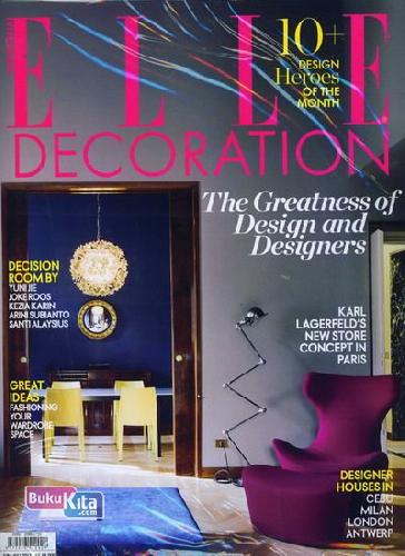 Cover Buku Majalah ELLE DECORATION Edisi Juni - Juli 2013
