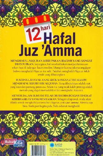Cover Belakang Buku 12 Hari Hafal Juz 'Amma