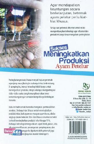 Cover Belakang Buku Sukses Meningkatkan Produksi Ayam Petelur