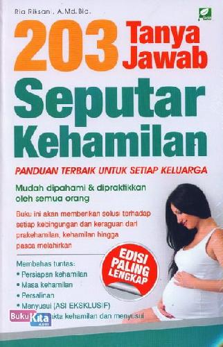 Cover Depan Buku 203 Tanya Jawab Seputar Kehamilan