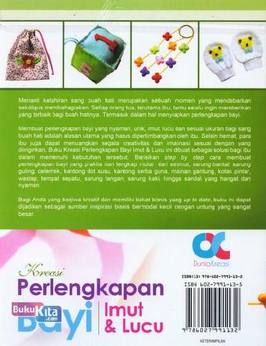 Cover Belakang Buku Kreasi Perlengkapan Bayi Imut dan Lucu (full color)