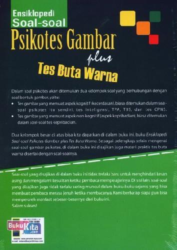 Cover Belakang Buku Ensiklopedi Soal-soal Psikotes Gambar plus Tes Buta Warna