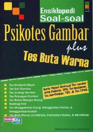Cover Buku Ensiklopedi Soal-soal Psikotes Gambar plus Tes Buta Warna