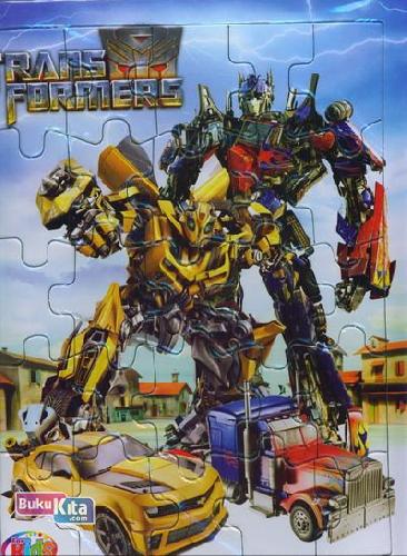 Cover Buku Puzzle Besar : Transformers