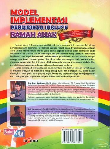 Cover Belakang Buku Model Implementasi Pendidikan Inklusif Ramah Anak