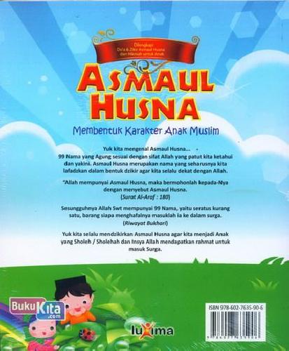 Cover Belakang Buku Buku Pintar Anak Islam Asmaul Husna