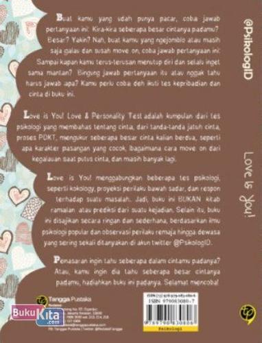 Cover Belakang Buku Love is you!