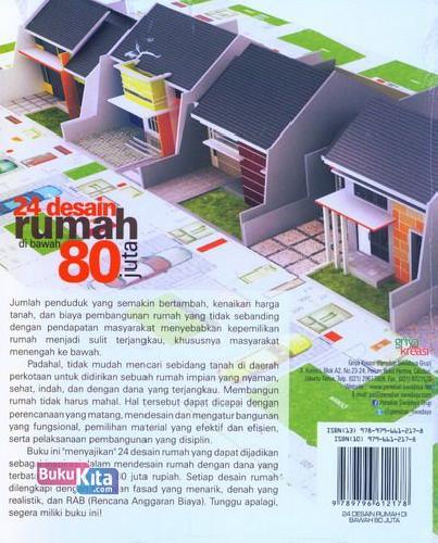 Cover Belakang Buku 24 Desain Rumah di Bawah 80 Juta 2013