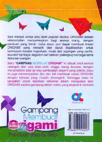 Cover Belakang Buku Gampang Membuat Origami Untuk Semua Orang (full color)