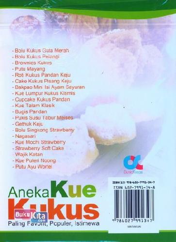 Cover Belakang Buku Aneka Kue Kukus Paling Favorit, Populer, Istimewa (full color)