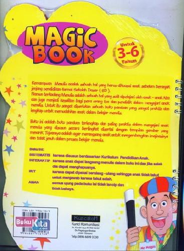 Cover Belakang Buku Magic Book Menulis Huruf dan Membaca