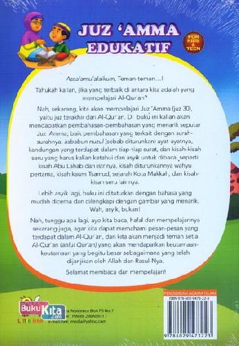 Cover Belakang Buku Juz 'Amma Edukatif For Kids & Teen