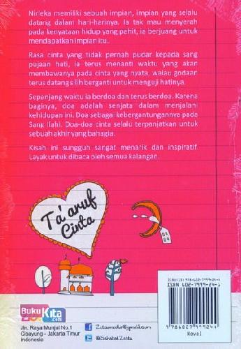 Cover Belakang Buku Ta'aruf Cinta
