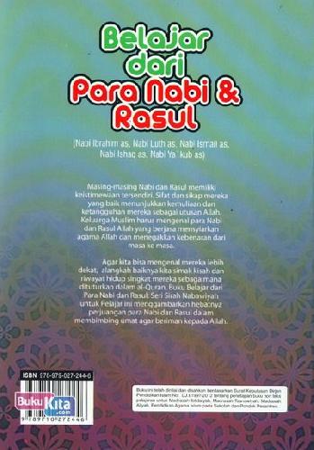 Cover Belakang Buku Belajar dari Para Nabi & Rasul 2