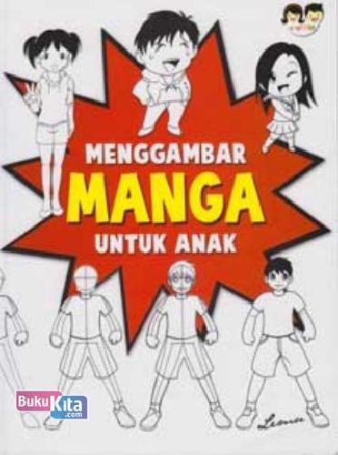 Cover Buku Menggambar Manga untuk Anak