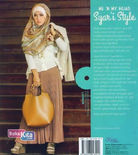 Cover Belakang Buku Me N My Hijab Syar'i Style