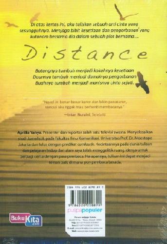 Cover Belakang Buku Distance : Menyelami Cinta dalam Jarak yang Abadi