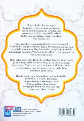 Cover Belakang Buku 100 Hadits Shahih Bukhari-Muslim Pilihan