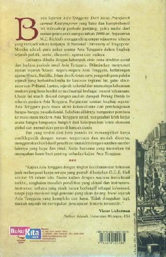Cover Belakang Buku Sejarah Asia Tenggara : Dari Masa Prasejarah Sampai Kontemporer