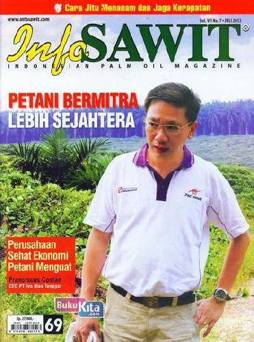 Cover Buku Majalah Info sawit Edisi 69 - Juli 2013