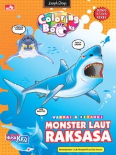 Cover Buku Coloring Book : Monster Laut Raksasa + Stiker